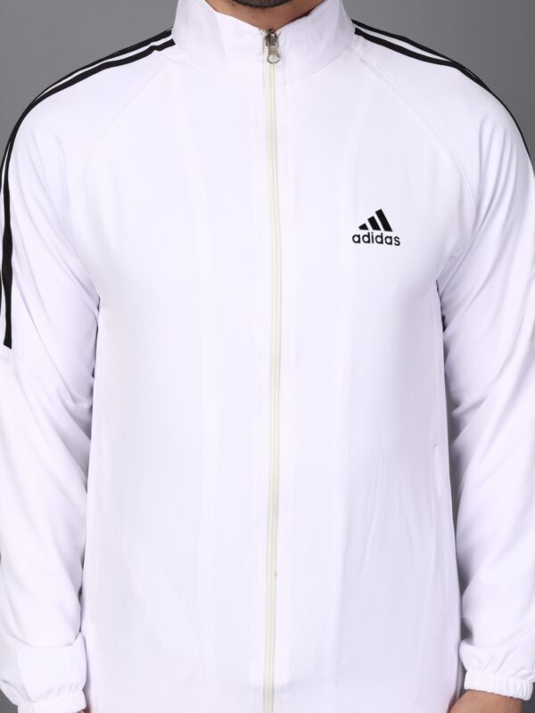 ADIDAS Half Striped Men White TrackSuit (Jacket &Track-Pants) - Image 6