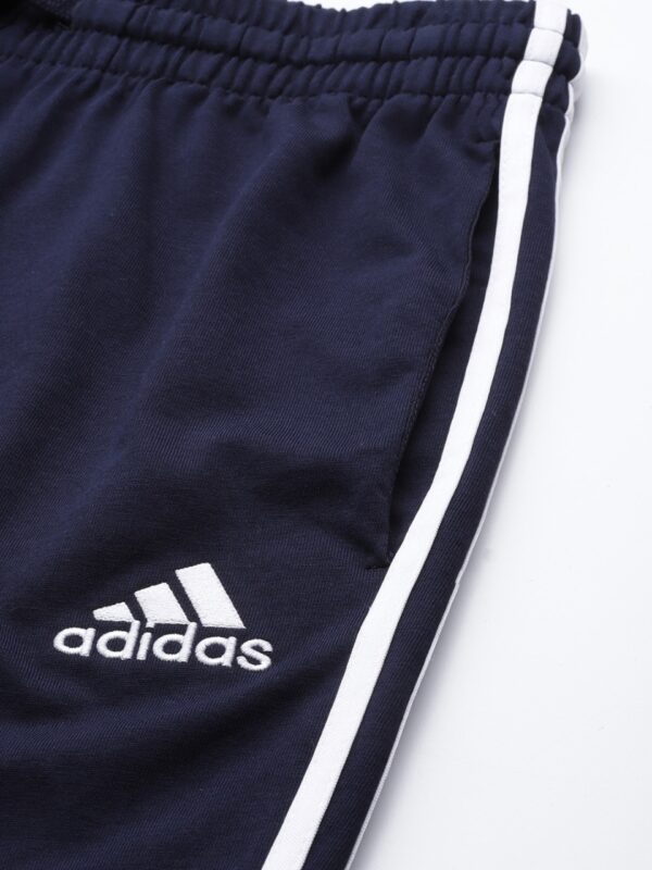 Adidas Solid Casual Men Track Pants color Black & Navy Blue - Image 9