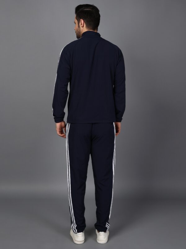 Adidas Striped Men Black Track Suit (Jacket & Track Pant) - Image 3