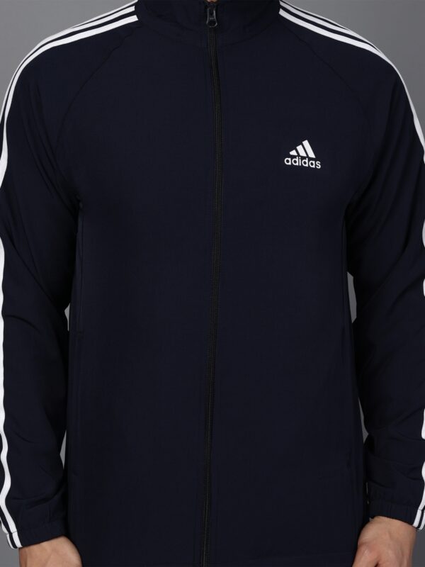 Adidas Striped Men Black Track Suit (Jacket & Track Pant) - Image 5