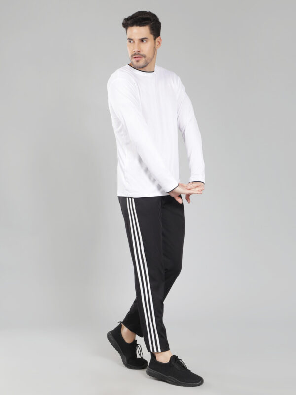 Adidas Solid & Casual Men Track Pants Black Combo - Image 2