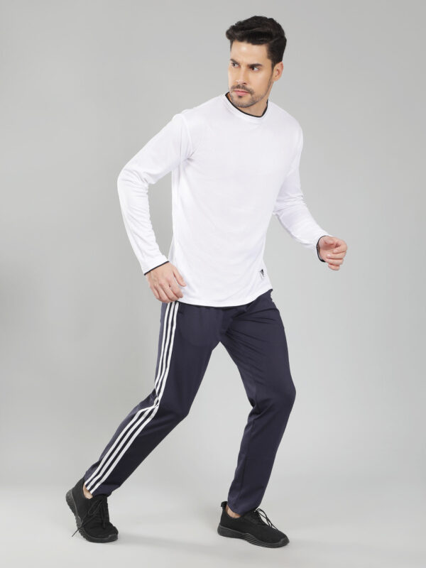 Adidas Solid Casual Men Track Pants color Black & Navy Blue - Image 5