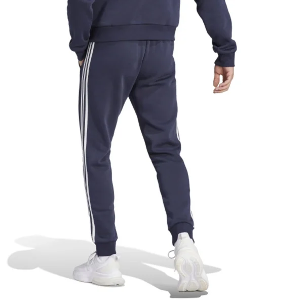 Adidas Mens Essentials Fleece Tapered Cuff 3-Stripes Pant - Image 2