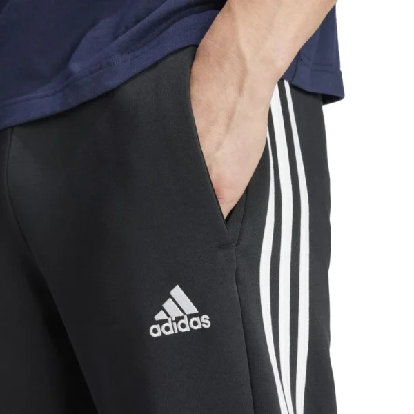 Adidas Mens Essentials Fleece Open Hem 3-Stripes Pant - Image 3