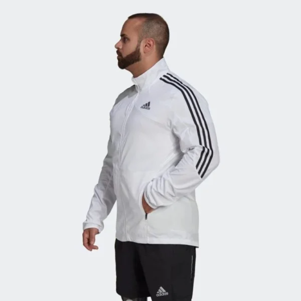 Adidas Half Striped Men White Upper Jacket - Image 3