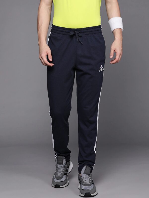 Adidas Solid & Casual Men Track Pants color Navy Blue & Grey - Image 4